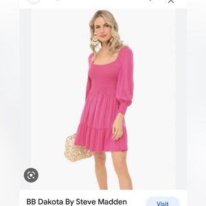 BB Dakota by Steve Madden woman let’s go crazy pink dress size XS NWT